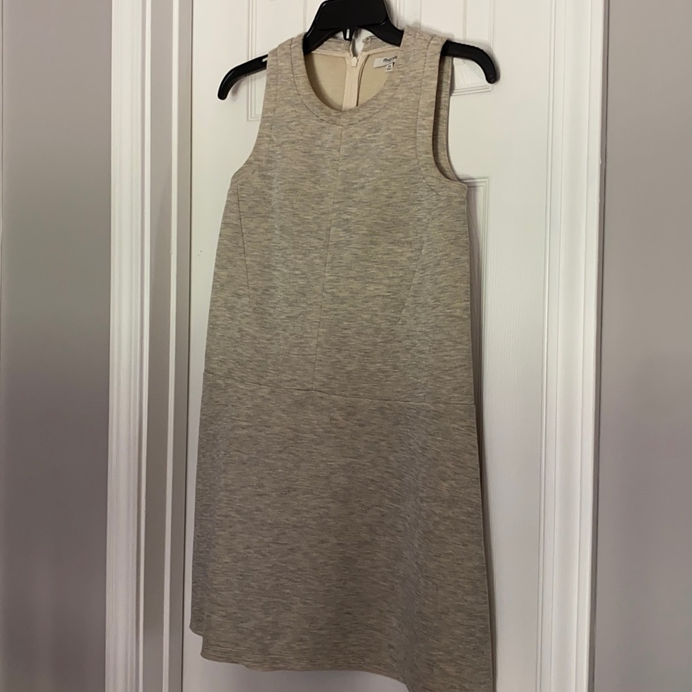 Madewell Neoprene Grey Mini Scuba Dress